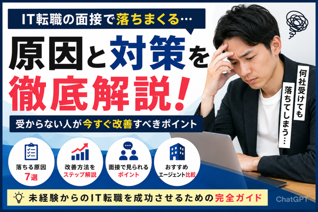 IT転職で面接に落ちまくる原因と対策を徹底解説