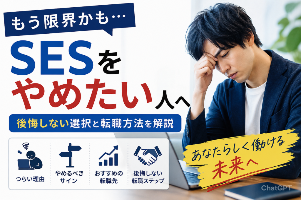SESをやめたい人へ｜限界を感じた時の判断基準と後悔しない転職方法を解説