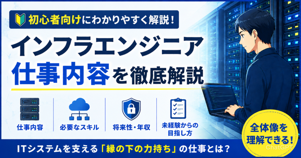 インフラエンジニアの仕事内容を徹底解説｜未経験から目指せる？
